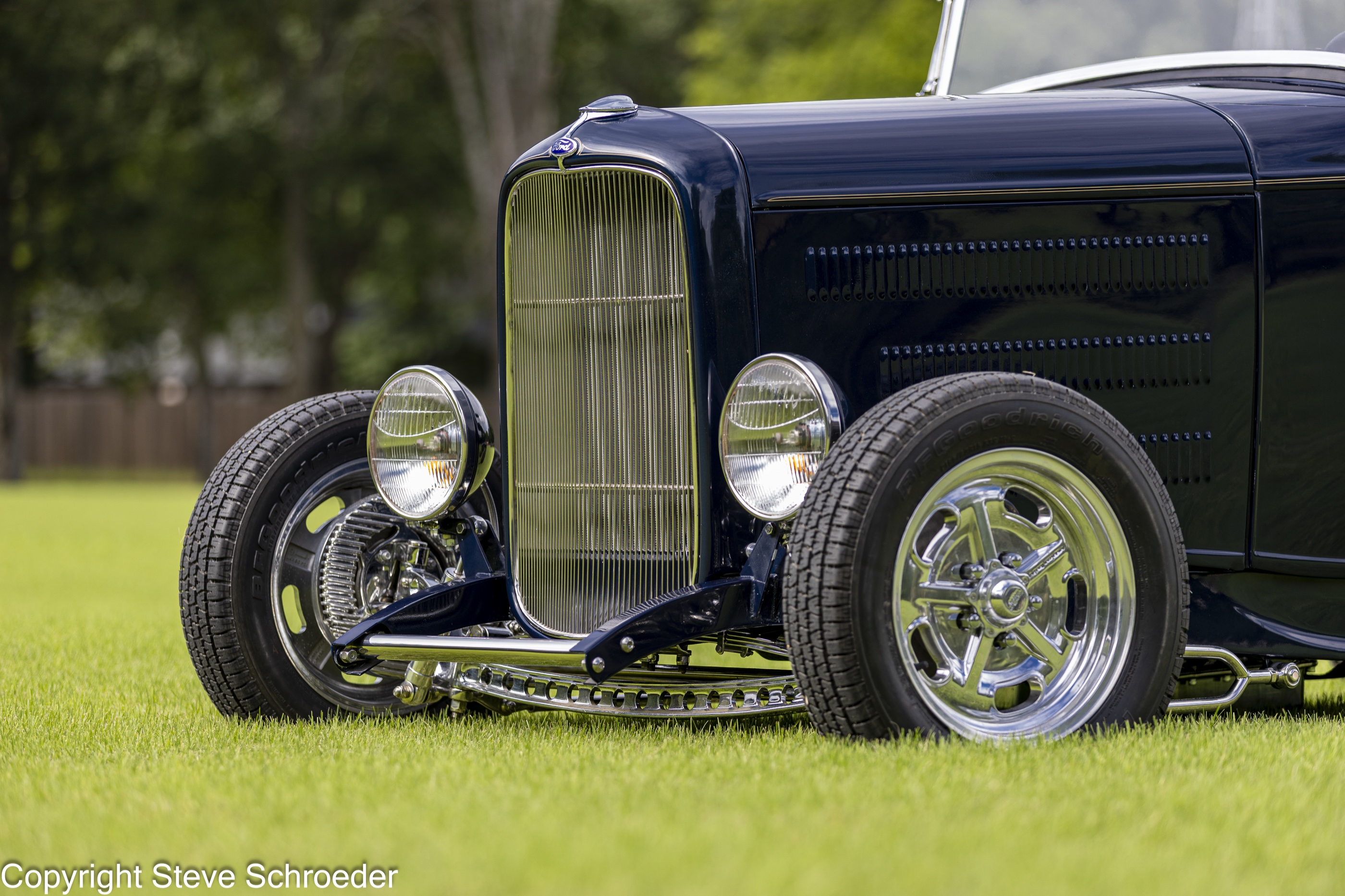 Completed 1932 Ford Roadster photographed on grass